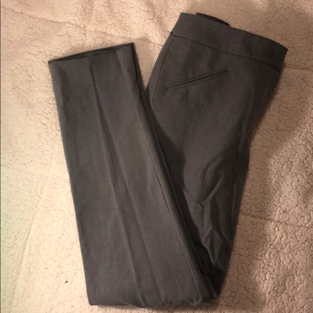 Tahari grey trousers—size 2